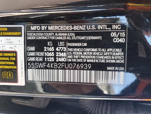 55SWF4KB2FU076939 Mercedes-Benz 2015