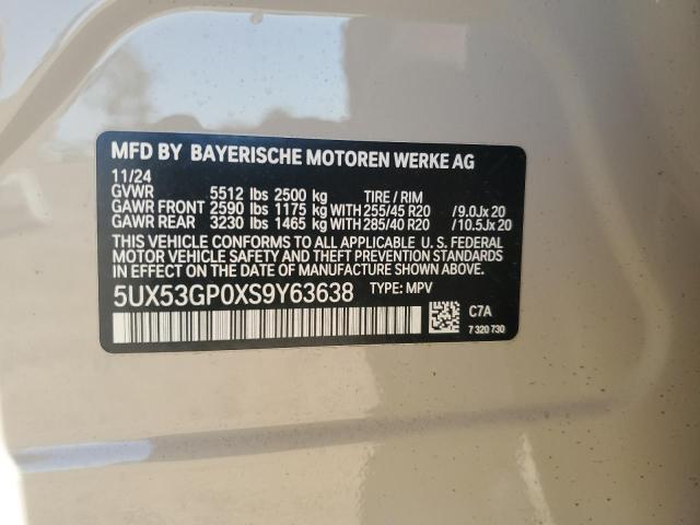 5UX53GP0XS9Y63638 BMW 2025