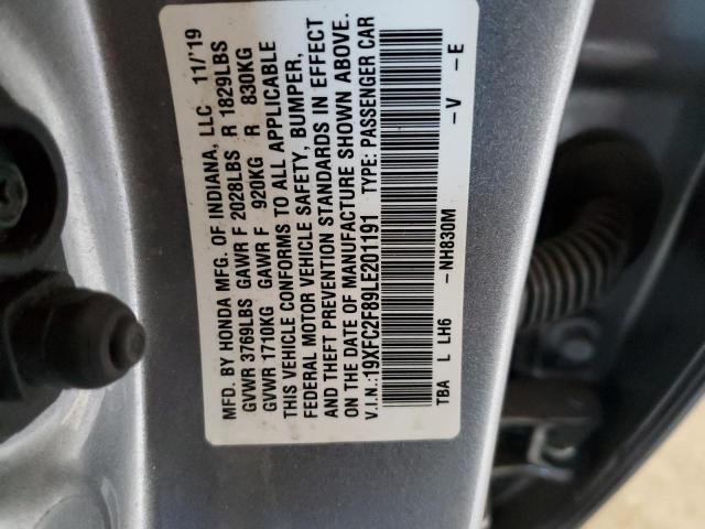 19XFC2F89LE201191 Honda k20c2