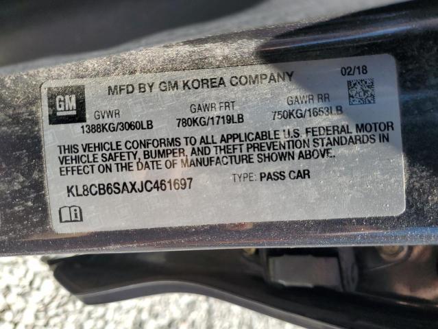 KL8CB6SAXJC461697 Chevrolet lv7 - mfi, variable valve timing, alum, gen 1 var 1