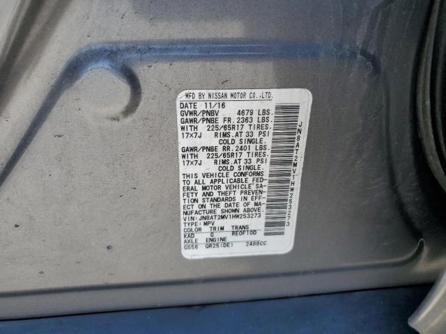 JN8AT2MV1HW253273 Nissan ROGUE S