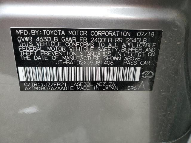 JTHBA1D2XJ5081406 Lexus 8ar-fts