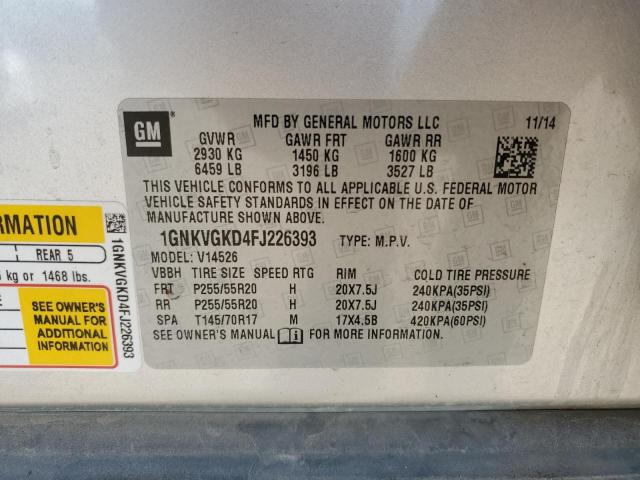 1GNKVGKD4FJ226393 Chevrolet TRAVERSE L