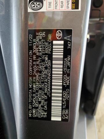 JTDAAAAAXNA007389 Toyota MIRAI LE