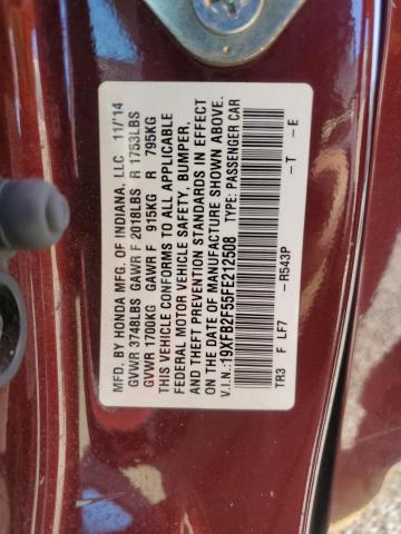 19XFB2F55FE212508 Honda Civic Lx
