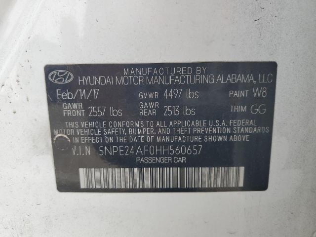 5NPE24AF0HH560657 Hyundai 2017