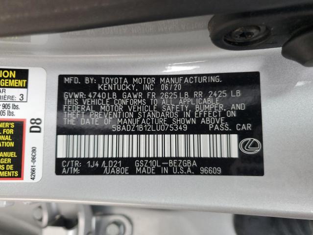 58ADZ1B12LU075349 Lexus ES 350