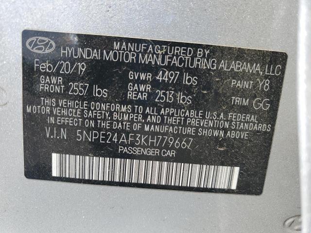 5NPE24AF3KH779667 Hyundai SONATA SE