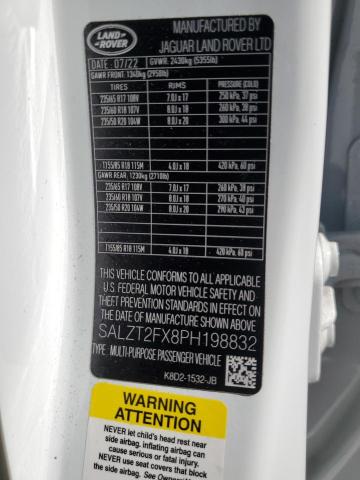 SALZT2FX8PH198832 Land Rover aj20p