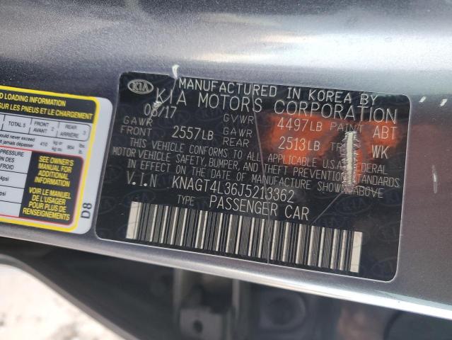 KNAGT4L36J5213362 KIA Optima Lx