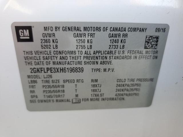2GKFLPE3XH6196839 GMC TERRAIN SL