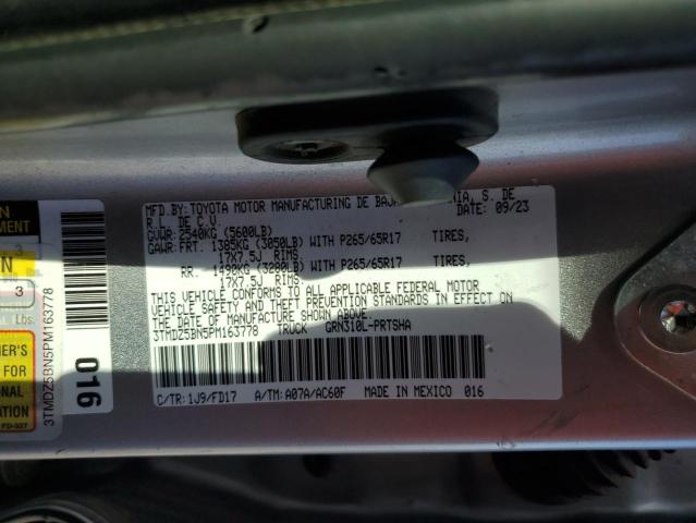 3TMDZ5BN5PM163778 Toyota TACOMA DOU