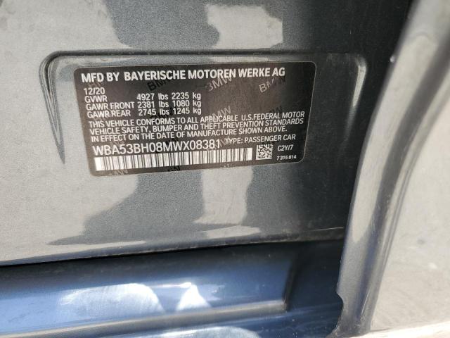 WBA53BH08MWX08381 BMW 530I