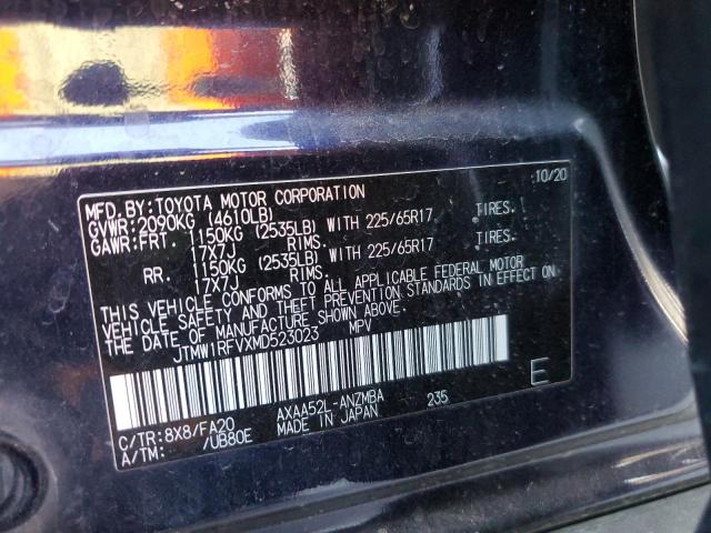 JTMW1RFVXMD523023 Toyota a25a-fks