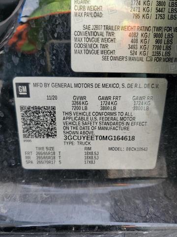 3GCUYEET0MG164618 Chevrolet Silverado