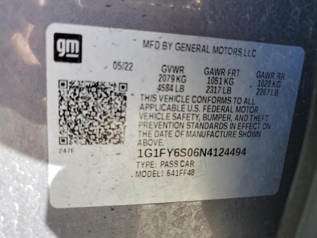 1G1FY6S06N4124494 Chevrolet BOLT EUV L