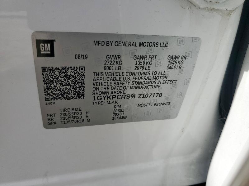 1GYKPCRS9LZ107178 Cadillac XT6 PREMIU