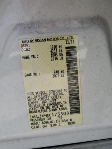 1N4AL3AP4EC175503 Nissan ALTIMA 2.5