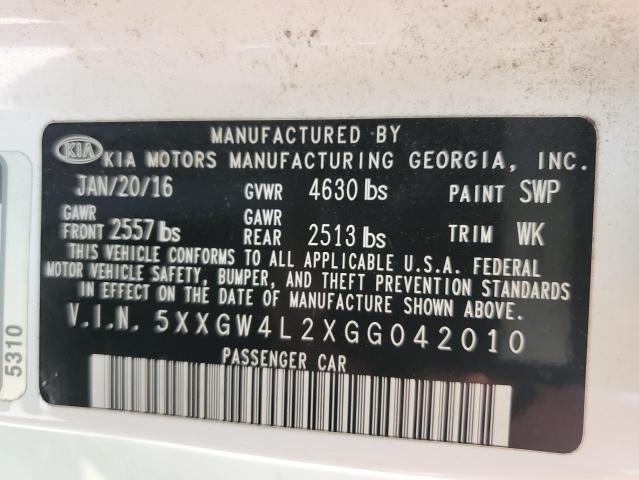 5XXGW4L2XGG042010 KIA t-gdi theta ii