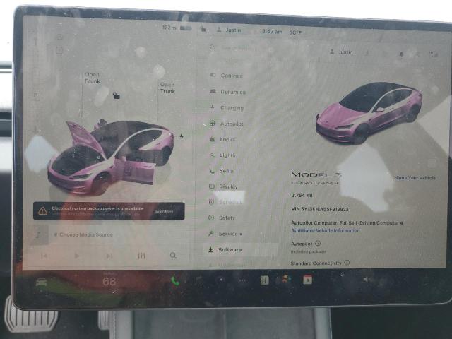5YJ3E1EA5SF918823 Tesla 2025