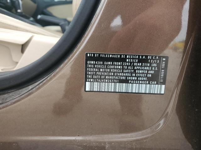 3VWLL7AJ4EM257751 Volkswagen 2014