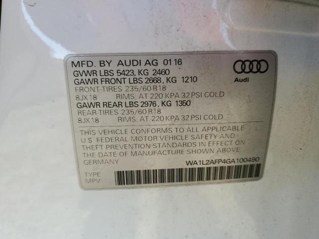 WA1L2AFP4GA100490 Audi flex fuel - e85