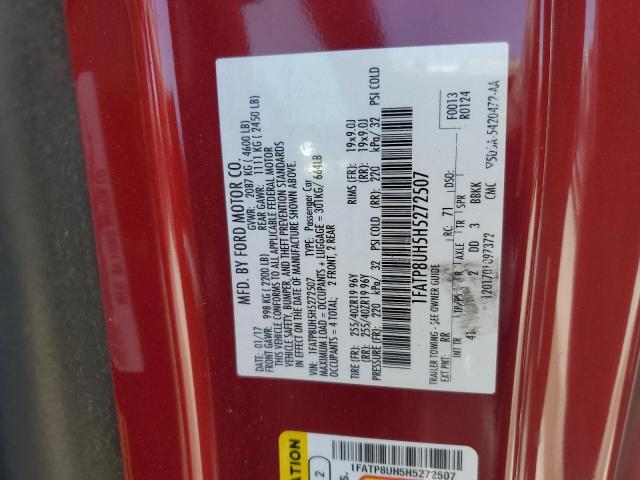 1FATP8UH5H5272507 Ford 2.3l 4v premium fuel