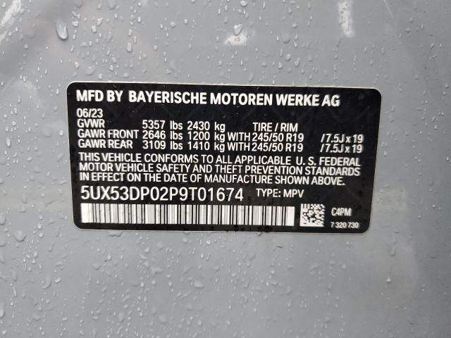 5UX53DP02P9T01674 BMW X3 XDRIVE3