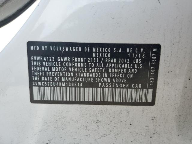 3VWC57BU4KM136314 Volkswagen JETTA S