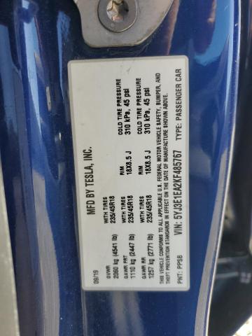 5YJ3E1EA2KF485767 Tesla MODEL 3