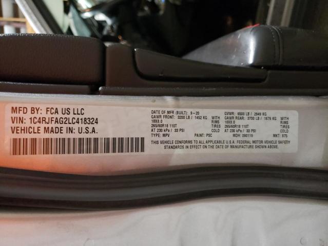 1C4RJFAG2LC418324 Jeep Grand Cherokee