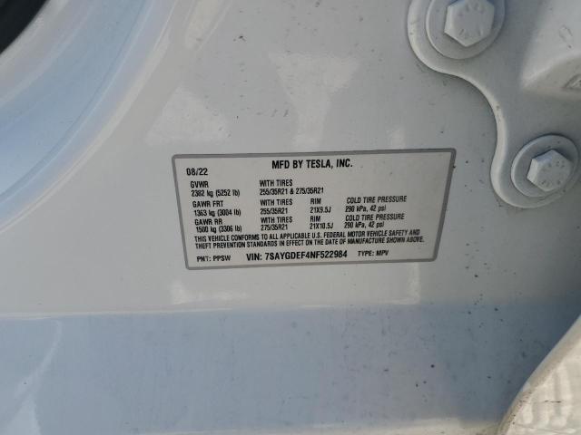 7SAYGDEF4NF522984 Tesla Model Y