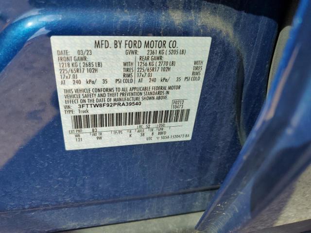 3FTTW8F92PRA39540 Ford 2023