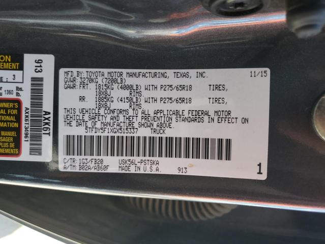 5TFDY5F1XGX515337 Toyota TUNDRA CRE