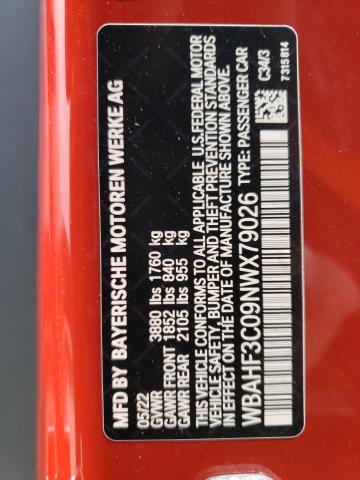 WBAHF3C09NWX79026 BMW Z4 Sdrive30i