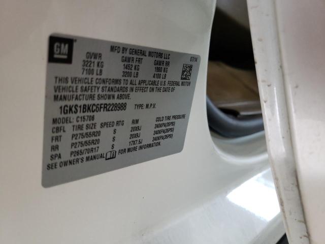 1GKS1BKC6FR228988 GMC YUKON SLT
