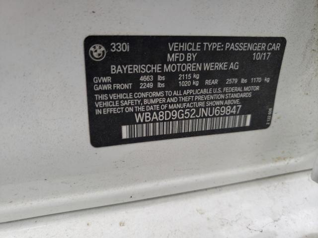 WBA8D9G52JNU69847 BMW 330 XI