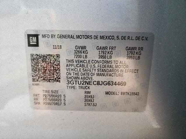 3GTU2NEC8JG634469 GMC Sierra K1500 Slt