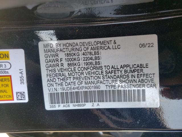19UDE4H6XPA001990 Acura Integra A-spec Tech