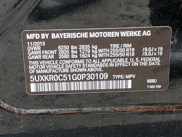 5UXKR0C51G0P30109 BMW X5 Xdrive35i