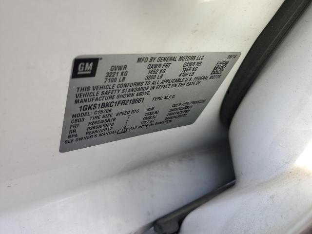 1GKS1BKC1FR218661 GMC YUKON SLT
