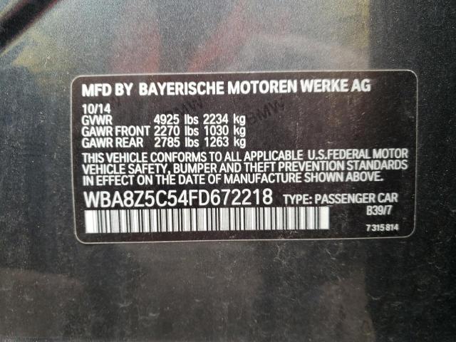 WBA8Z5C54FD672218 BMW 328 Xigt Sulev