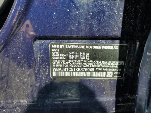 WBAJB1C51KB376948 BMW 530XE