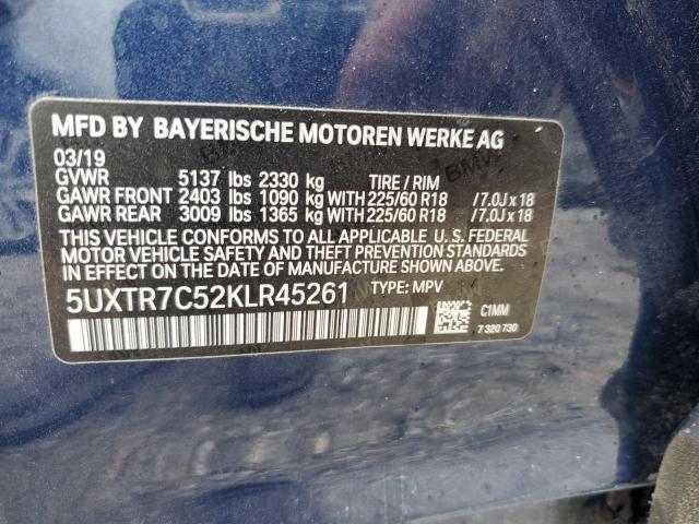 5UXTR7C52KLR45261 BMW X3 Sdrive30i