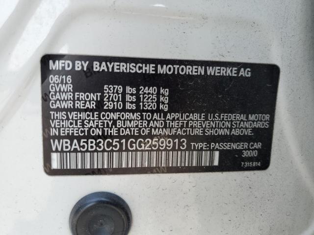 WBA5B3C51GG259913 BMW 535 XI