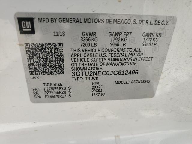 3GTU2NEC0JG612496 GMC Sierra K1500 Slt