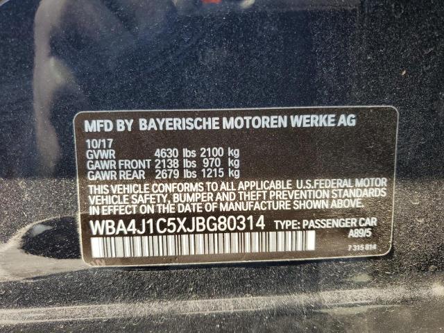 WBA4J1C5XJBG80314 BMW 430i Gran Coupe