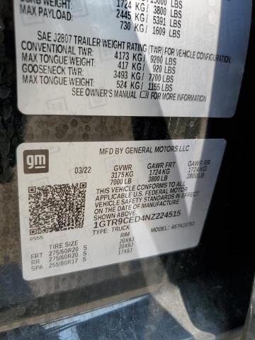 1GTR9CED4NZ224515 GMC Sierra Limited K1500 Elevation