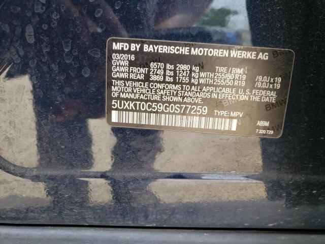 5UXKT0C59G0S77259 BMW X5 Xdr40e