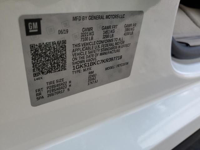 1GKS1BKC7KR397718 GMC YUKON SLT